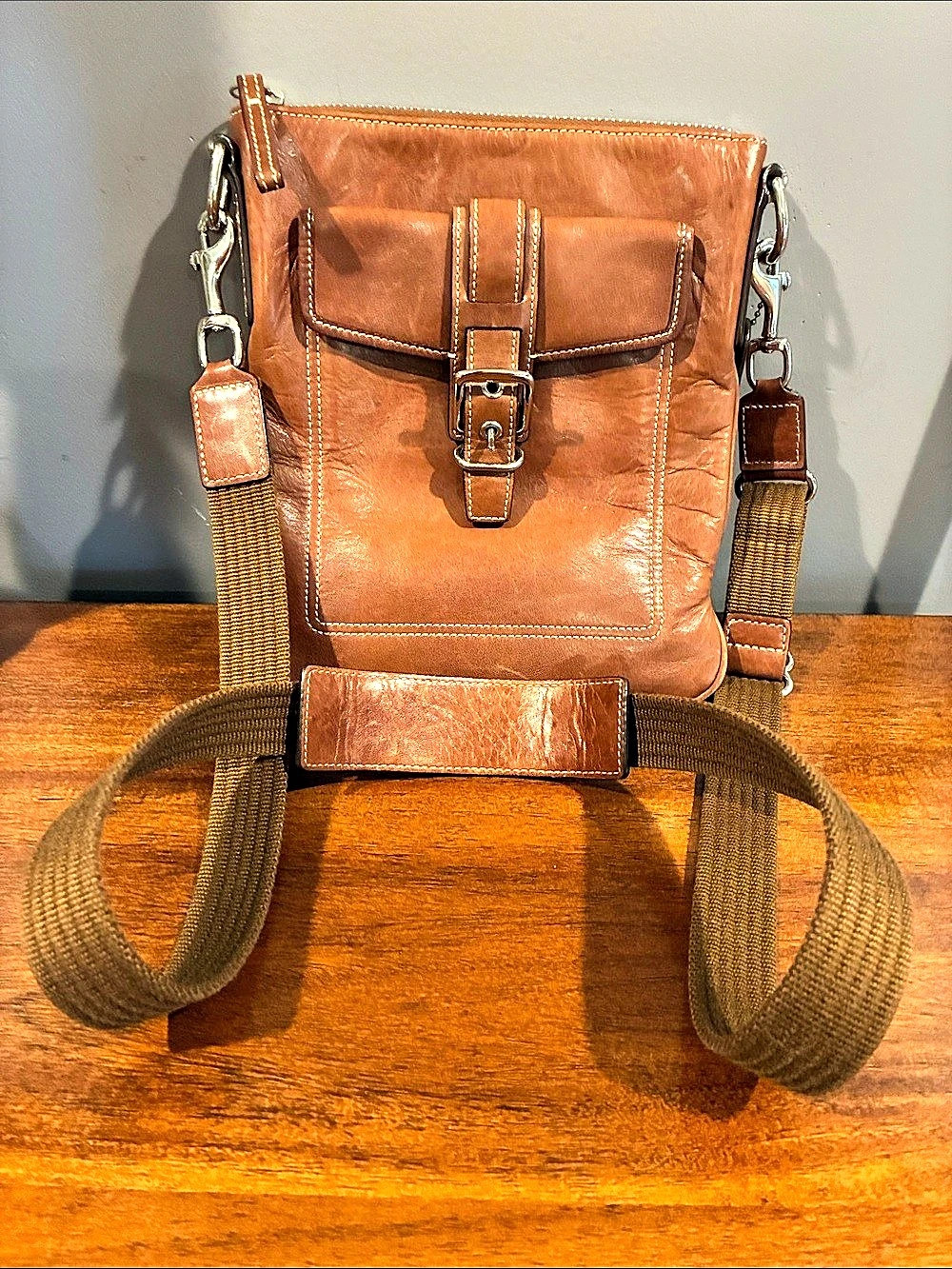 Coach Crossbody Bag Leather Brown
